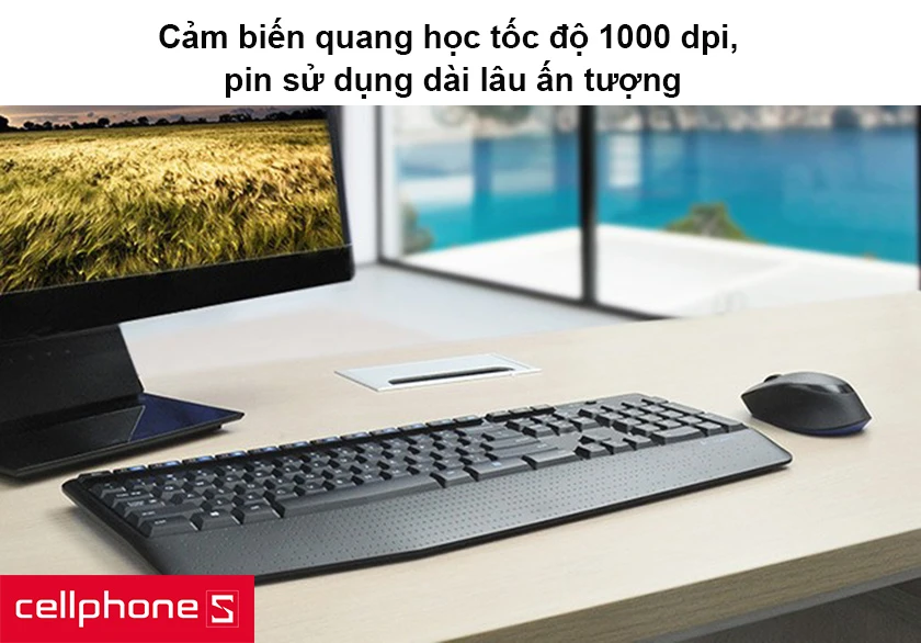 Combo bàn phím + chuột không dây Logitech MK345