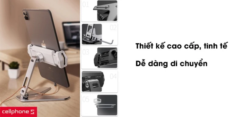 Giá kẹp iPad/Tablet S-Case đế chữ V