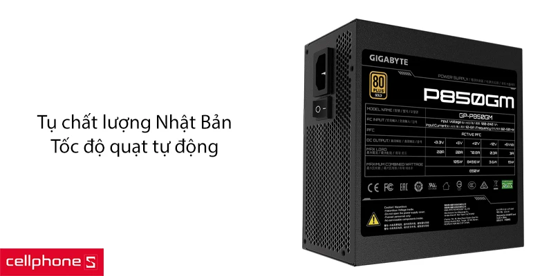 Tụ chất lượng cao, đạt chứng nhận 80 Plus Gold