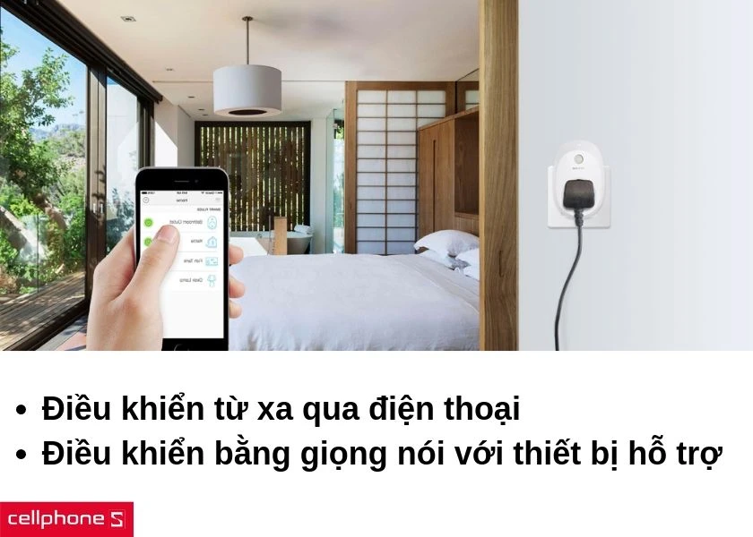 Hỗ trợ điều khiển từ xa qua thiết bị di động và điều khiển bằng giọng nói