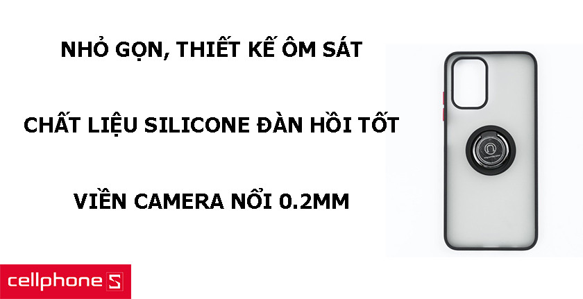Ốp lưng GKS Silicone Iring cho Xiaomi Redmi Note 10 