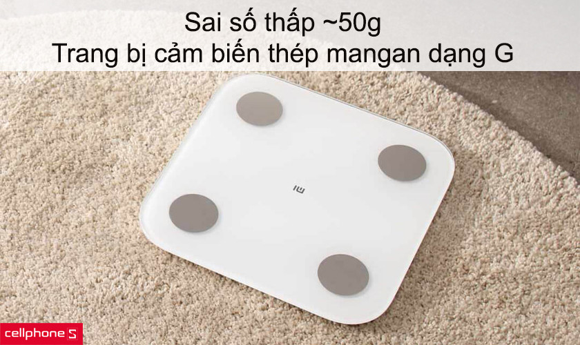 Sai số thấp ~50g, trang bị cảm biến thép mangan dạng G