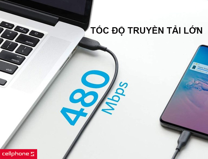 tốc độ truyền tải lên tới 480Mbps