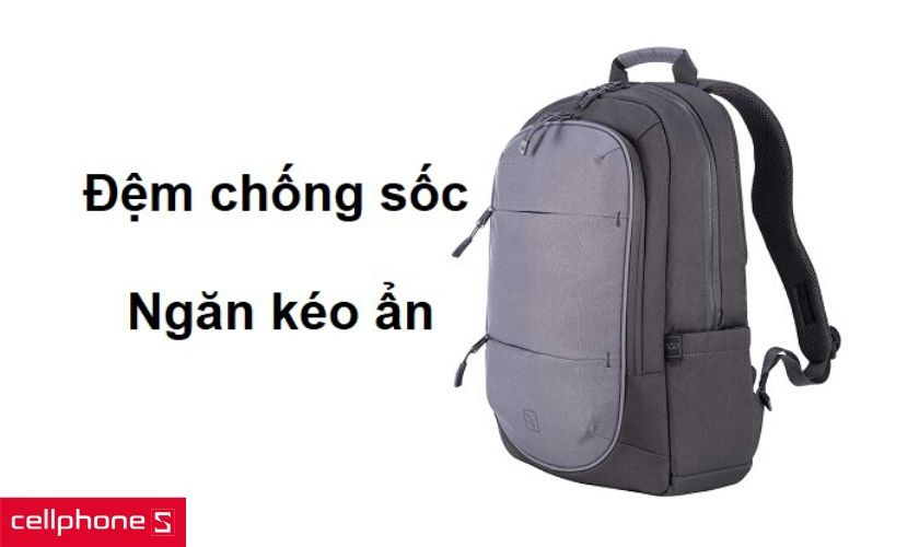 Có ngăn kéo ẩn để bảo vệ tài sản quan trọng và đệm chống sốc cho ngăn chứa tablet, laptop