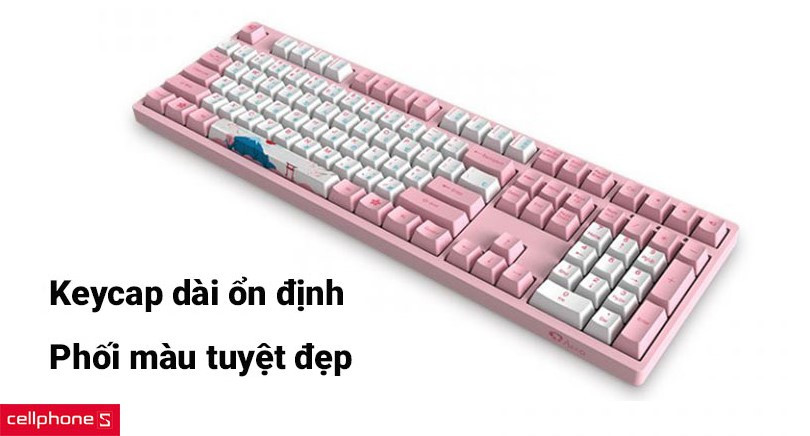 Sự ổn định với keycap dài và phối màu tuyệt đẹp