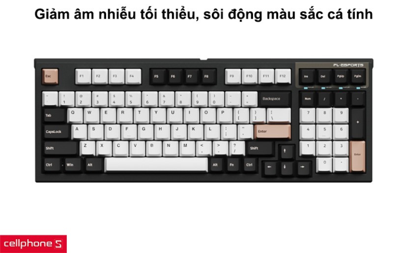 Bàn phím cơ FL-Esports FL980CP White Oliven