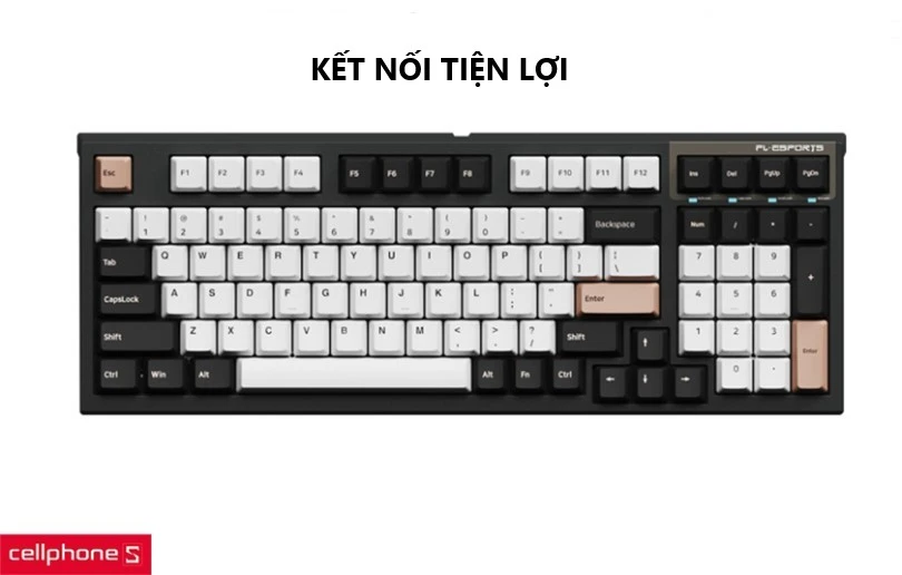Bàn phím cơ FL-Esports FL980CP White Oliven
