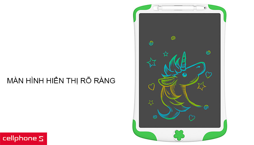 Màn hình hiển thị rõ ràng, giúp trẻ thỏa mãn đam mê