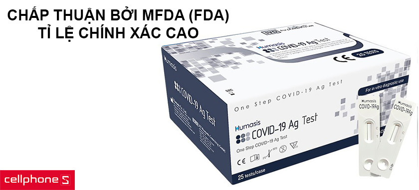 Bộ test nhanh được chấp thuận bởi MFDA (FDA), tỉ lệ chính xác cao