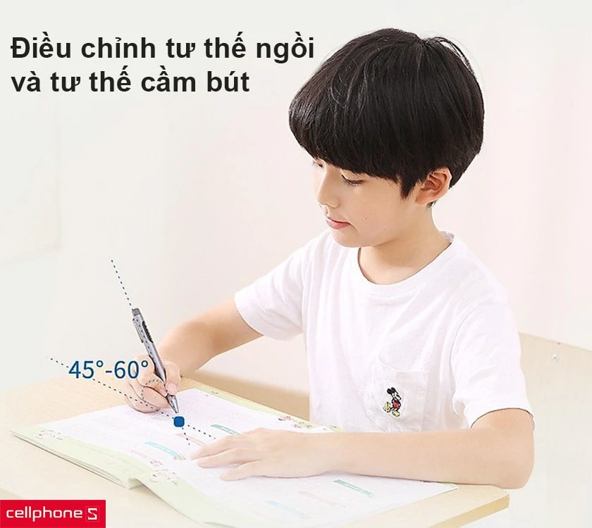 Điều chỉnh tư thế ngồi và tư thế cầm bút