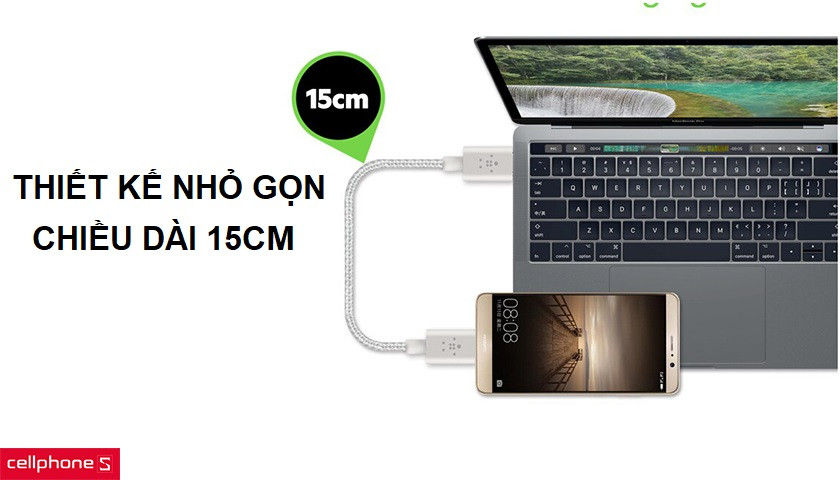 Thiết kế nhỏ gọn chiều dài 15cm, nhiều màu sắc lựa chọn
