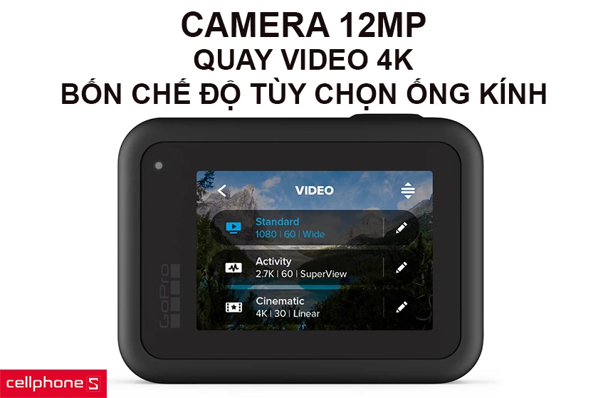 Camera 12MP hỗ trợ quay 4K 120 fps và Full HD 480 fps, chụp HDR