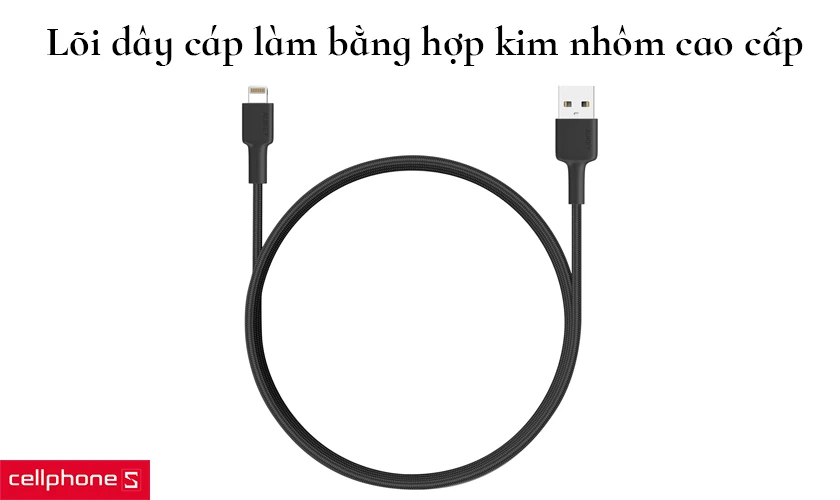 Cáp USB-A to Lightning Aukey CB-BAL7 MFI 0.9 m