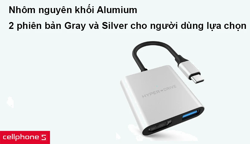 Nhôm nguyên khối Alumium, 2 phiên bản Gray và Silver cho người dùng nhiều lựa chọn