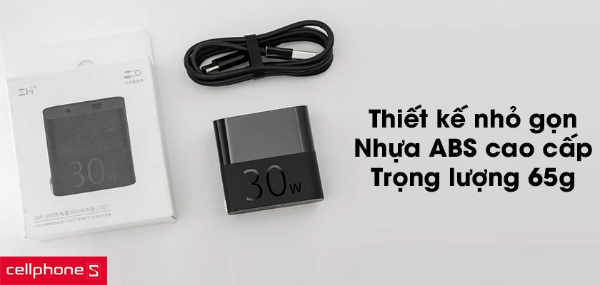 Thiết kế nhỏ gọn, chất liệu nhựa nhựa ABS cao cấp, trọng lượng chỉ 65g