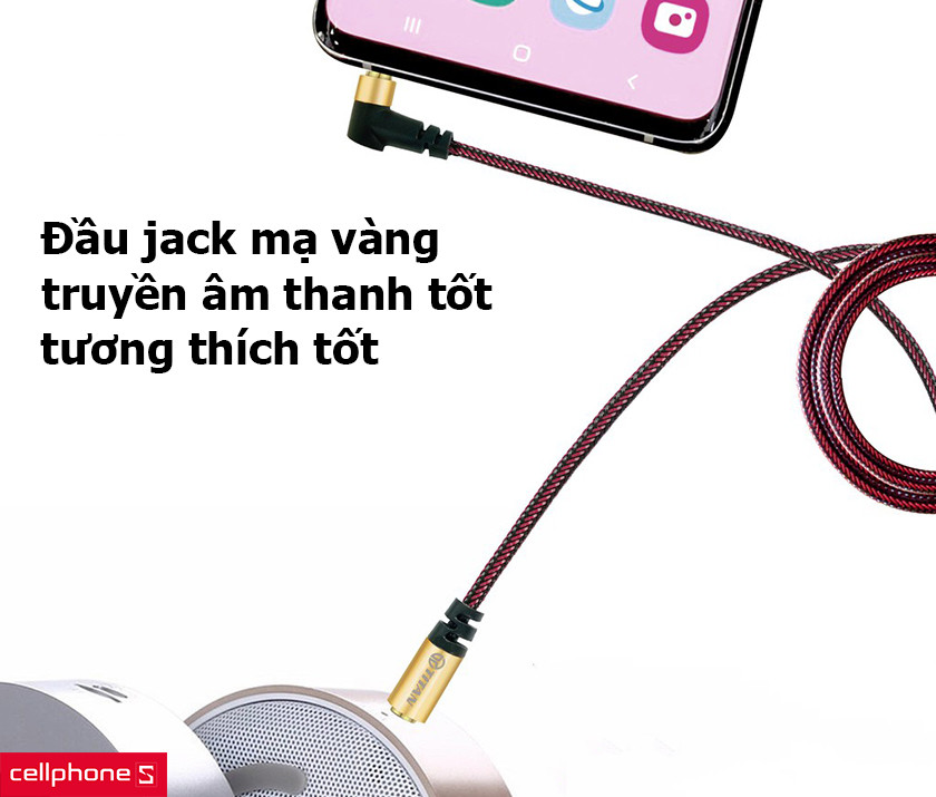 đầu jack mạ vàng truyền âm thanh tốt