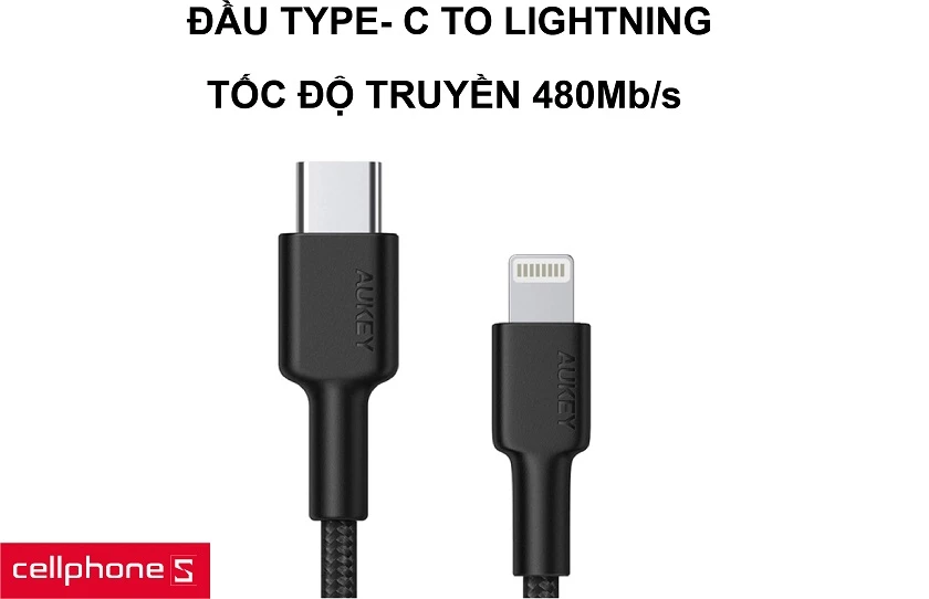 Tốc độ truyền dữ liệu lên đến 480Mb/s với cổng Type-C và Lightning