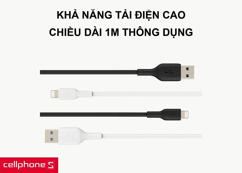 Khả năng truyền tải lượng cường độ điện lớn cùng chiều dài 1m thông dụng