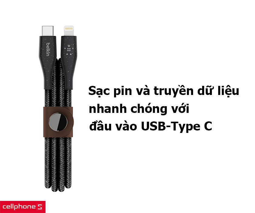 Sạc pin và truyền dữ liệu nhanh chóng với đầu vào USB-Type C