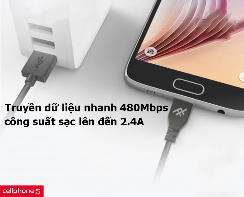 Khả năng truyền dữ liệu và sạc nhanh, tương thích với nhiều thiết bị