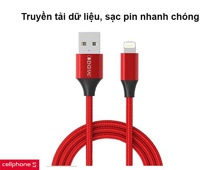 Truyền tải dữ liệu, sạc pin nhanh chóng