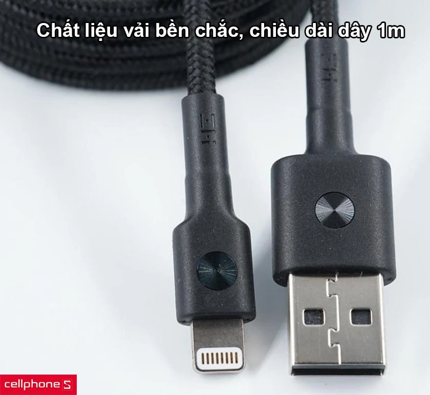 Cáp Lightning Xiaomi AL805 ZMI MFi 1m dây dù