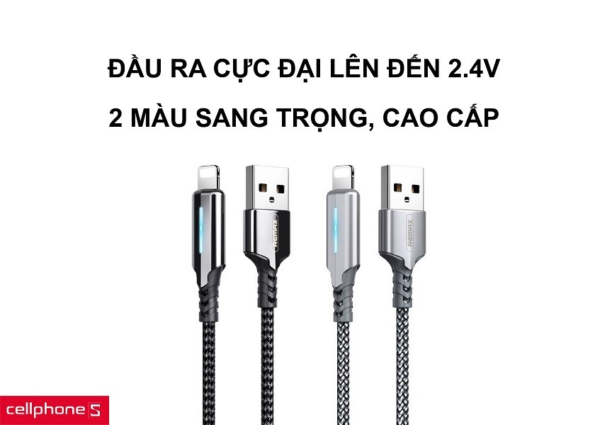 Đầu ra cực đại lên đến 2.4A với 2 màu lựa chọn sang trọng và đẳng cấp