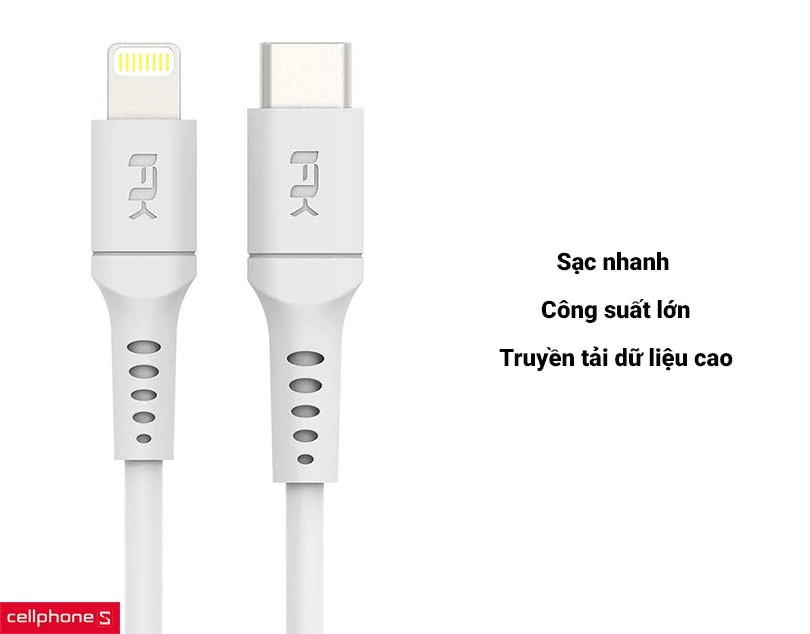 Đánh giá khả năng sạc Cáp Type C To Lightning Feeltek 1.8m