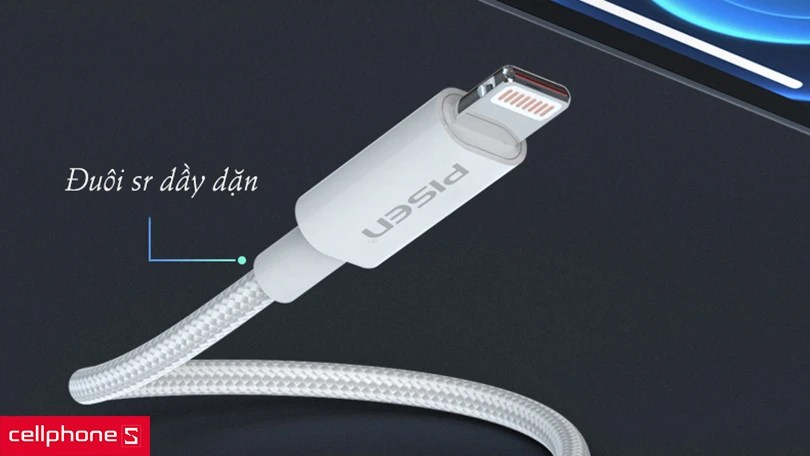 Cáp USB-A to Lightning Pisen AL01 1M với độ bền cao