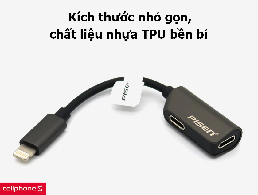 Kích thước nhỏ gọn, chất liệu nhựa TPU bền bỉ