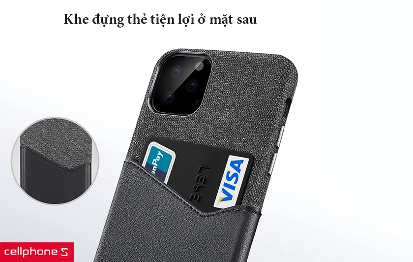 Khả năng chứa thẻ tiện lợi ở mặt sau