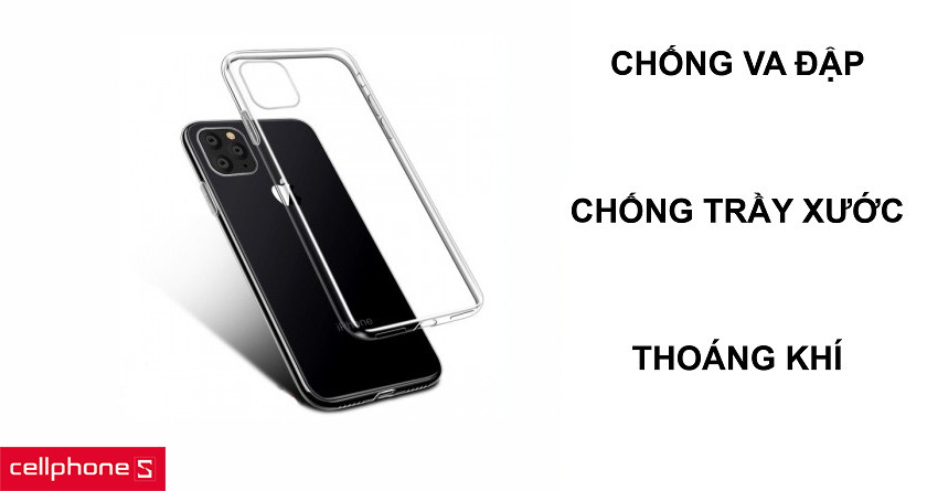 Chống va đập và trầy xước điện thoại cùng khả năng tản nhiệt tốt nhờ lớp thoáng khí