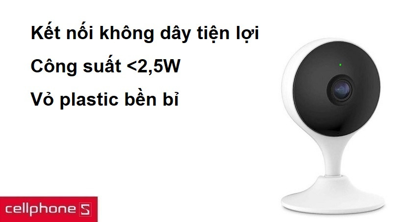 Vỏ plastic bền bỉ, kết nối không dây độ phân giải 2 MP
