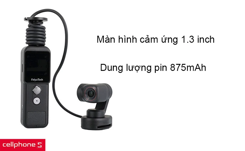 Dung lượng pin 875mAh với thời gian sạc chỉ với 1.2 giờ