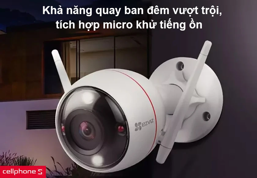 Khả năng quay ban đêm vượt trội, tích hợp micro khử tiếng ồn