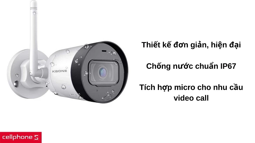 Thiết kế ẩn mình hiệu quả, chống nước chuẩn IP67 và tích hợp micro hội thoại