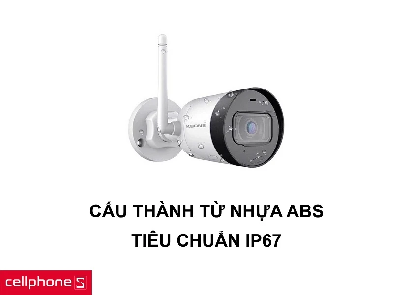 Cấu thành từ nhựa ABS bền bỉ cùng khả năng chống bụi, nước tiêu chuẩn IP67