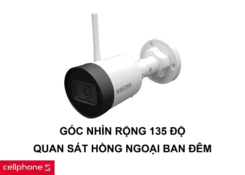 Góc nhìn rộng lên đến 135 độ cùng khả năng quan sát ban đêm tiện lợi
