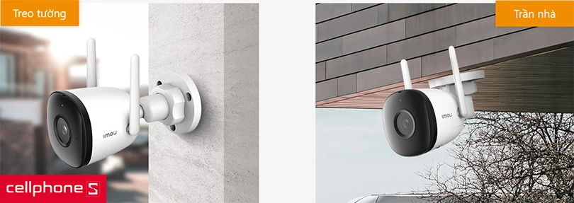 Camera IP hồng ngoại gắn ngoài trời màu 24/7 4.0 MP IMOU IPC-F42FP-D 1080P
