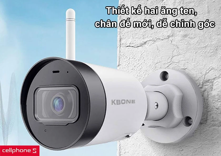 Thiết kế hai ăng ten, chân đế mới, dễ chỉnh góc