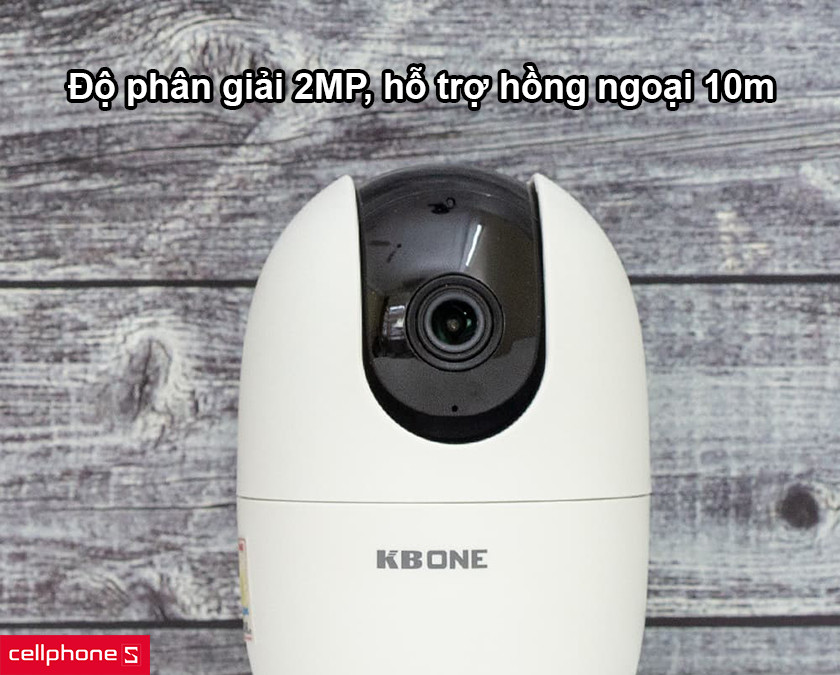 Độ phân giải 2MP, hỗ trợ hồng ngoại 10m
