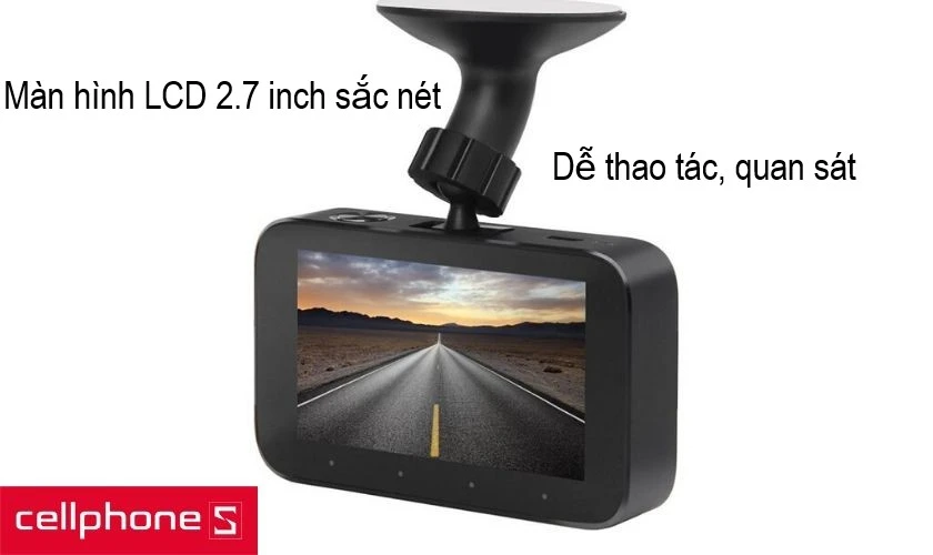 Màn hình LCD kích thước lớn 2.7 inch 