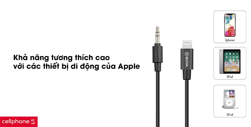 Jack Cắm Lightning Boya BY-K1 