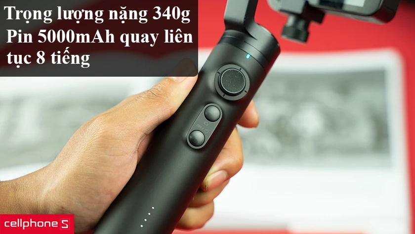 trọng lượng chỉ 340g, pin 5000mAh