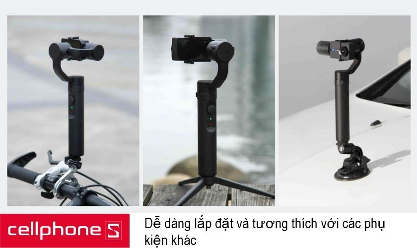 thiết kế chân đế đặc biệt phù hợp với nhiều loại phụ kiện