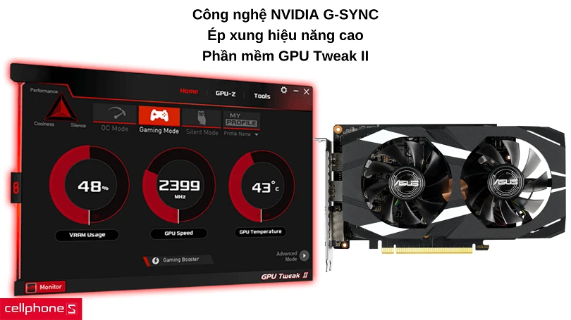 Card màn hình Asus DUAL GTX 1650 O4GD6-P