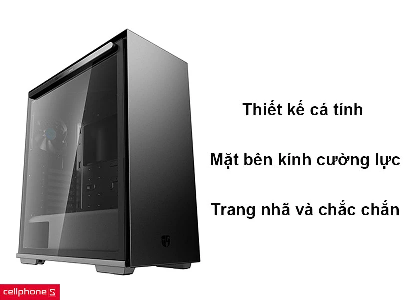 Thiết kế cá tính cùng mặt bên kính cường lực, trang nhã và chắc chắn
