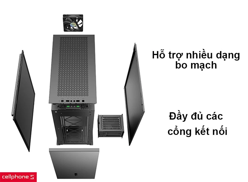 Hỗ trợ nhiều dạng bo mạch và đầy đủ các cổng kết nối