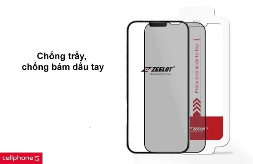 Miếng dán cường lực chống nhìn trộm iPhone 13 Pro Max Zeelot SOLIDsleek 