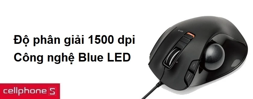 Độ phân giải 1500 dpi, công nghệ Blue LED